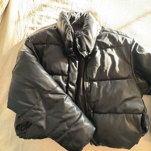 ZARA Faux leather puffer jacket - Women’s - Size M